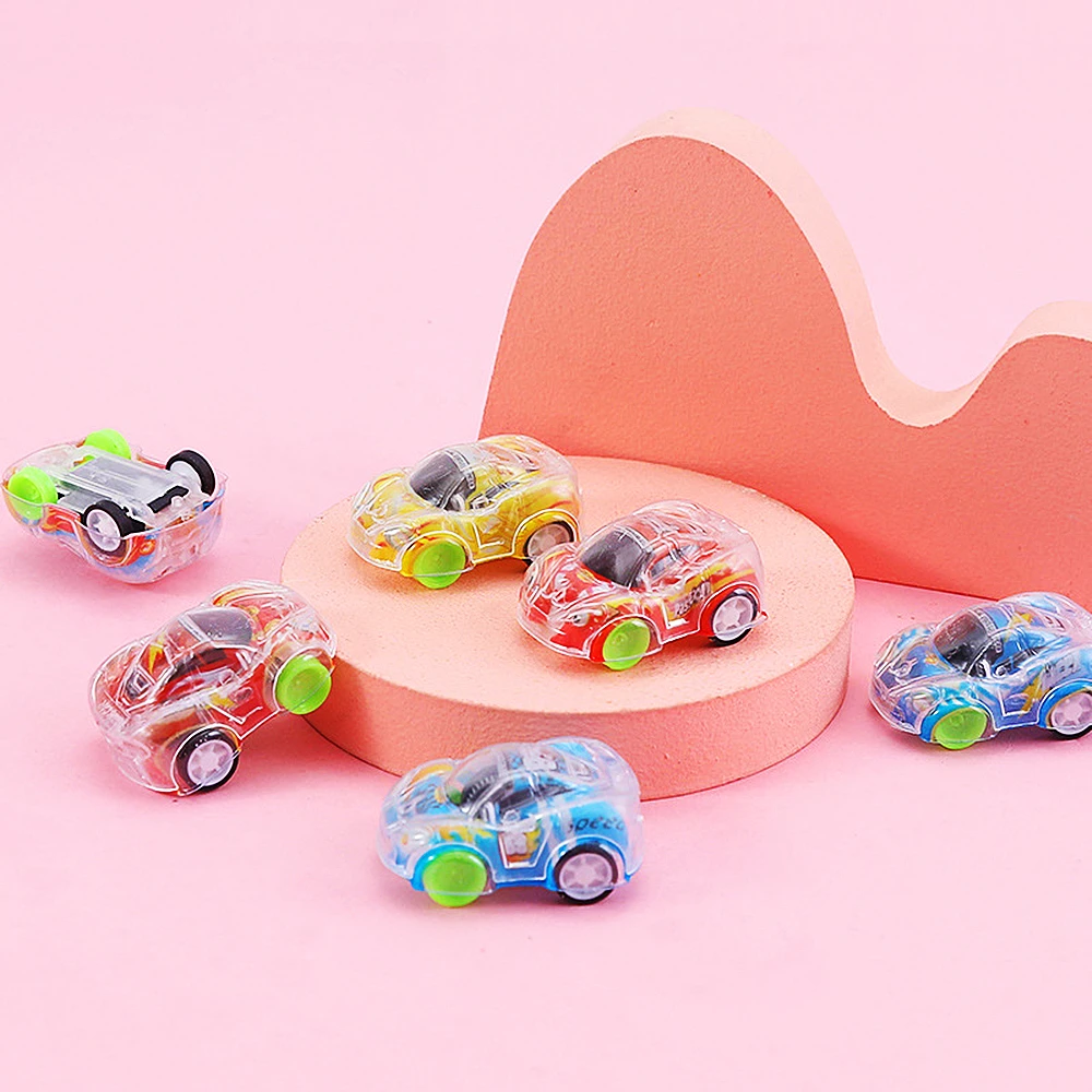 15Pcs Mini Transparent Pull Back Car Toys Kids Birthday Party Favors Giveaway Pinata Filler Carnival Classroom Prize Gifts Pack