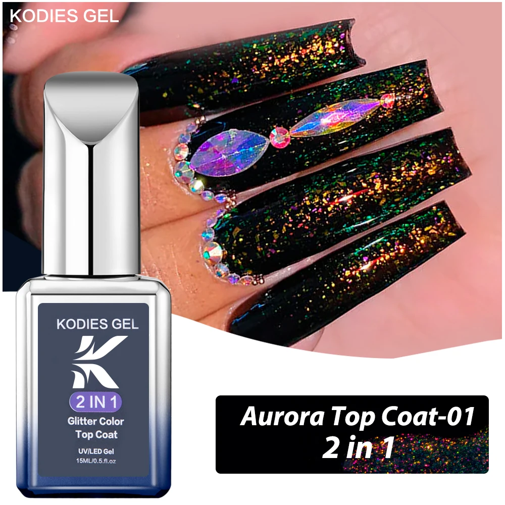 KODIESGELTopCoatUVGelUltraBrillantNailPolish15MLSemi