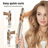 Sèche-cheveux professionnel 5 en 1 à moteur sans balais haute vitesse, ioniseur automatique, bouclage professionnel, air chaud et froid 2