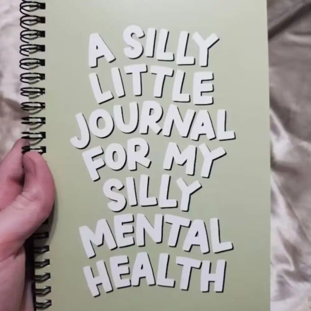 Notebook Mental Health And Well Being Notebook Journal Office Organization Wall Stationery Organizer Bag