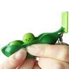 2pcs Squeeze Beans Keychain ADHD Soybean Fidget Toys Squishy Pea Pod Stress Toy Peanuts Keychain Gift for Kids Children Adult 3