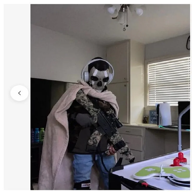 

Unisex Horror Ghost Skull Mask ghost Call of Duty Latex Headgear Helmet Cosplay Perform Party Masquerade Prop Halloween Cosplay