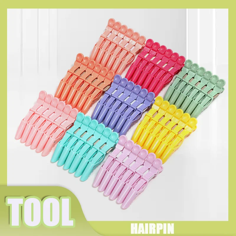 

2/6/9 Pcs Professional Alligator Hair Clip Clamps Hairdressing Salon Styling Hair Grip Plastic Hairdressing Hairpin for Barber