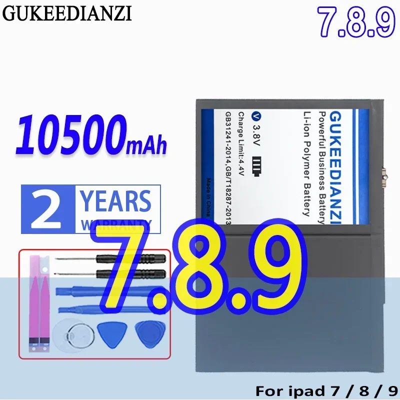 

Аккумулятор на 10500 мА · ч для планшетов ipad 7, 8, 9, для ipad7, ipad8, ipad9, A2197, A2200, A2198, A2199, A2270, A2428, A2429