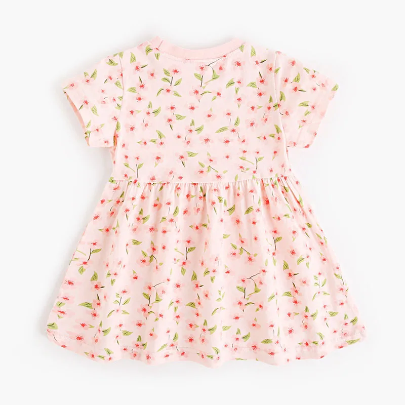 Pink Floral Girls Summer Dress