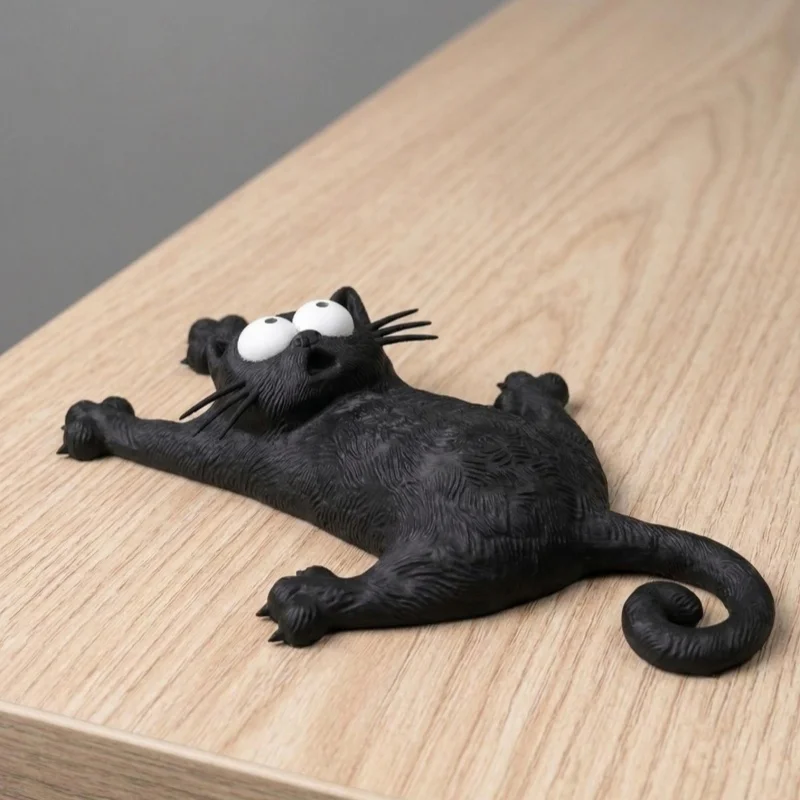 Charming Cat-Themed Magnetic Refrigerator Accessory — Hang in There, Kitty