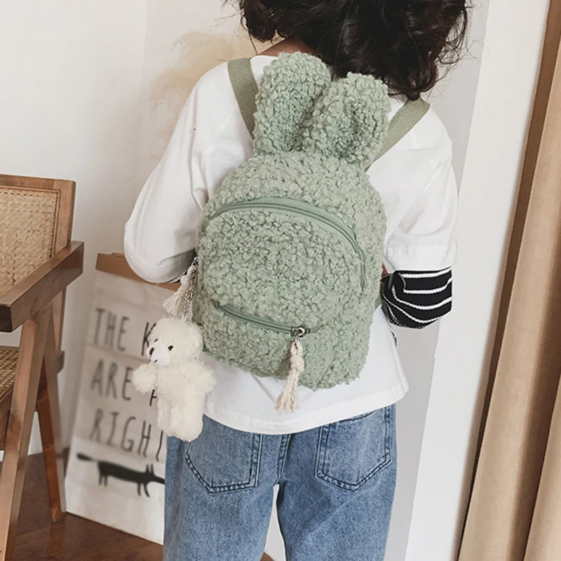 Children Schoolbag Kids Backpacks Kindergarten Plush Lovely Cartoon Ear Backpack for Boy Girl School Small Kawaii Bags 4