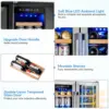 Wine and Beverage Refrigerator with Glass Door, 24-Inch Dual Zone Wine Fridge Under Counter - 18 Bottle and 65 Can Large Capacit 2