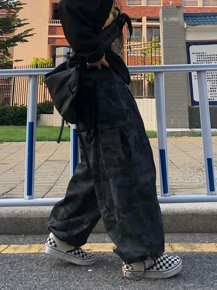 Retro Cargo Pants Men's Japan Street Loose Wide-leg Trousers Spring Autumn High Street Pants Harajuku Fashion