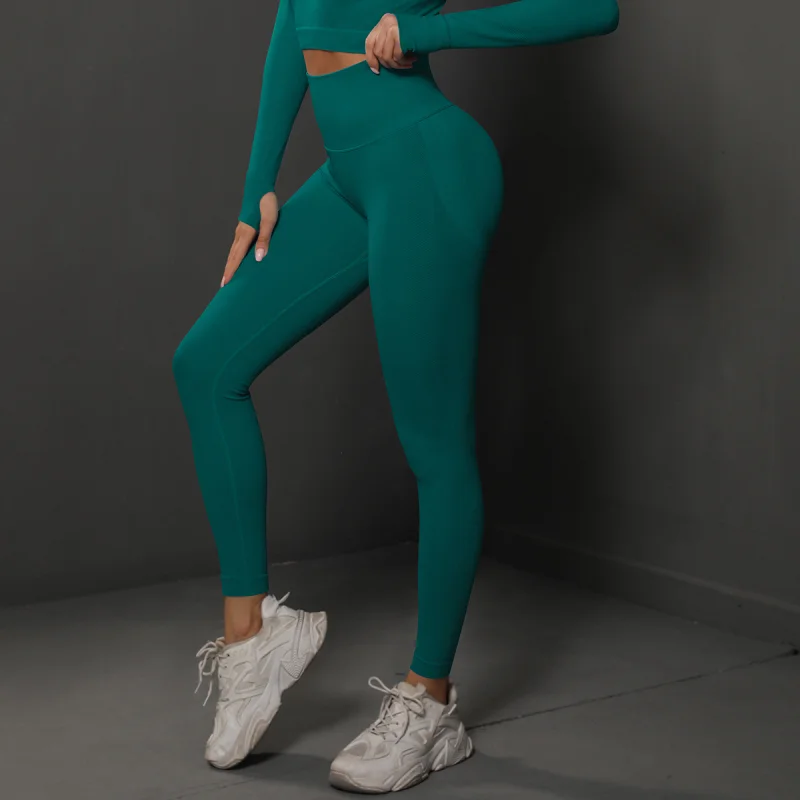 Women Seamless Yoga Pants Quick Drying Sports Leggings High Waist Gym Fitness Tights Workout Booty Scrunch Butt Pants