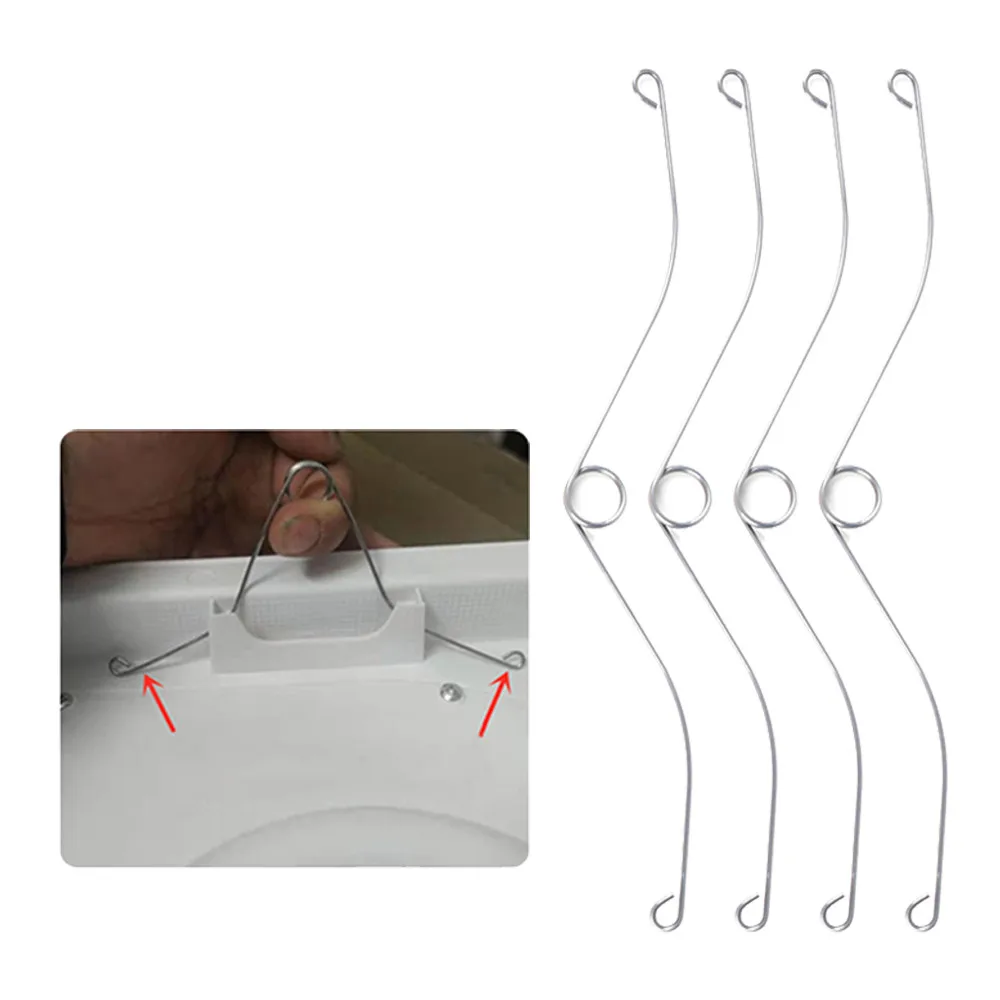 2PCSExhaustFanStainlessSteelMaterialRustPreventionSpringsClips