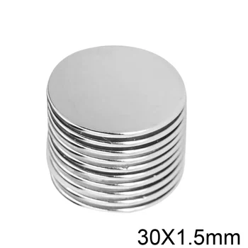 2~50pcs 30x1.5 mm Powerful Magnets 30mmx1.5mm Permanent Round Magnet 30x1.5mm Neodymium Magnetic Strong magnet 30*1.5 mm