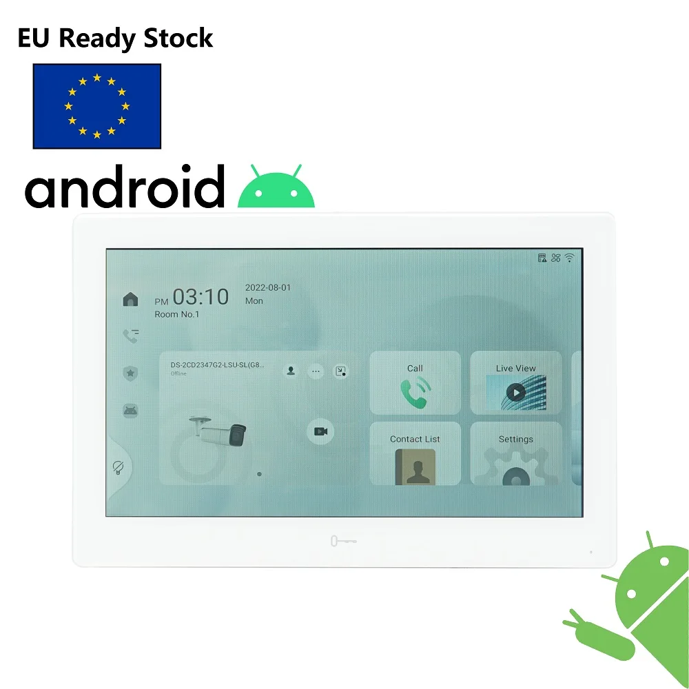 Hik International Version Multi-Language Ds-Kh9510-Wte1(B) Monitor Per Interni, 802.3Af Poe, App Hik-Connect,Wifi, Videocitofono