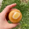 High Quality Natural Polished Orange Calcite Quartz Sphere Yellow Calcite Crystal Ball Healing Stone Home Decoration Gift 6