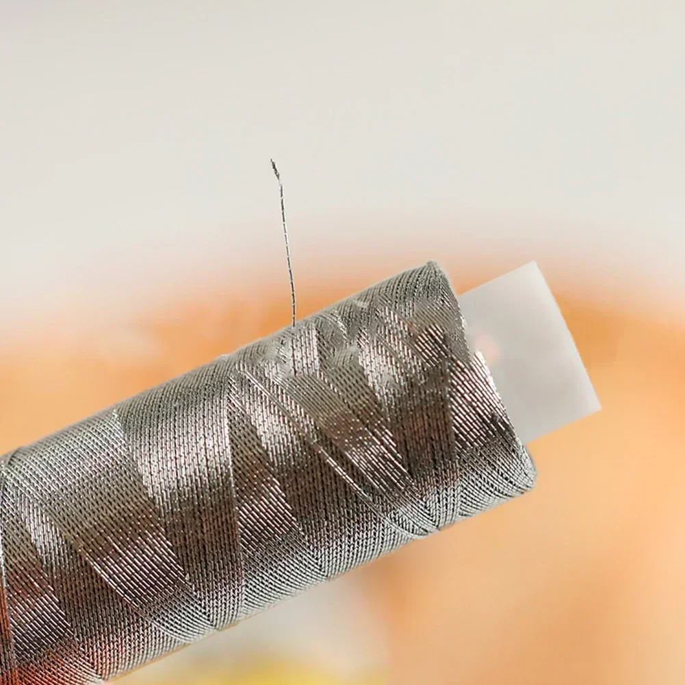 200 Yarns Handmade DIY Patchwork Household Sewing Machine Sewing Thread Embroidery Thread Gold Silver Thread