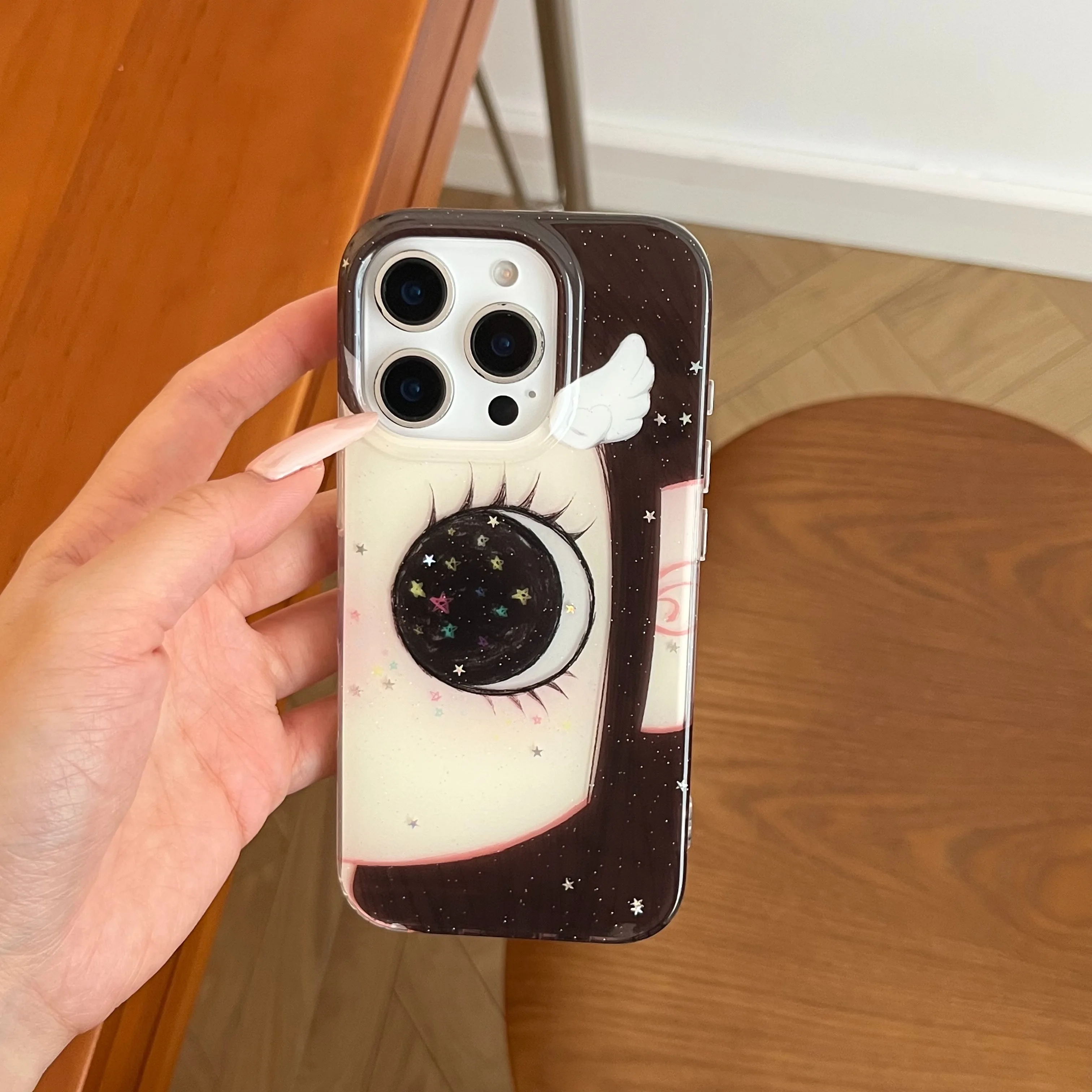 Glittering Big Eyes Comic Girl Cute Dreamy Phone Case - Cartoon INS Collection