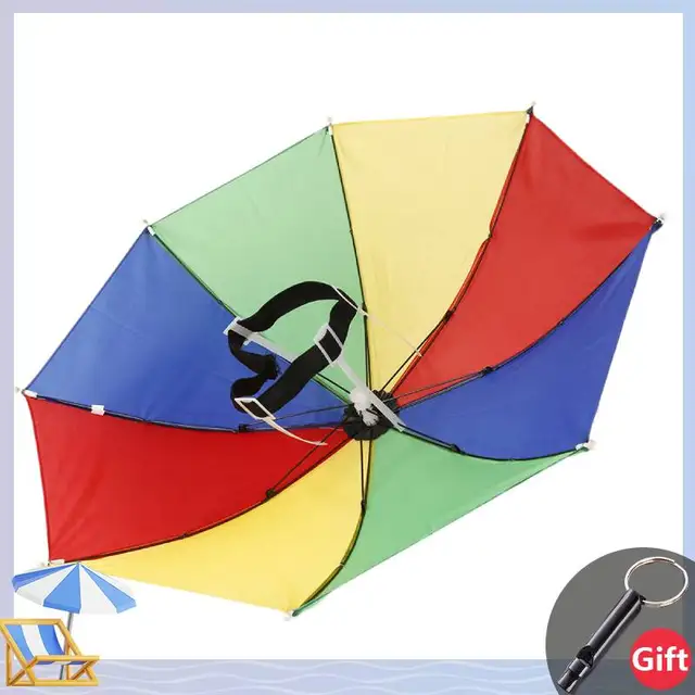 Outdoor Sun Shade Waterproof Camping Fishing Headwear Cap Portable Rain Umbrella Hat Foldable Adjustable Fishing Hat for Men 1