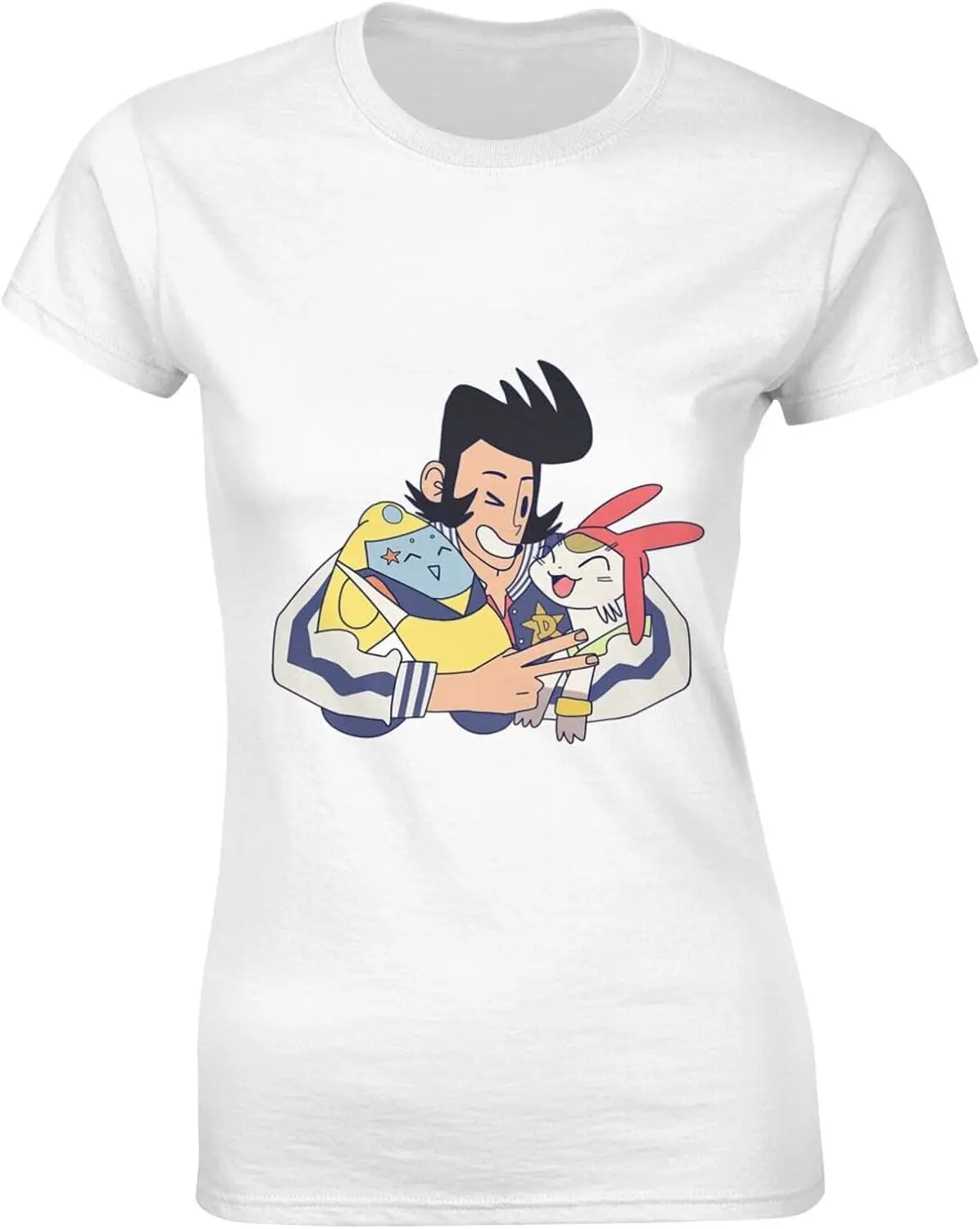 

Женская футболка с коротким рукавом Space Dandy, повседневный Топ