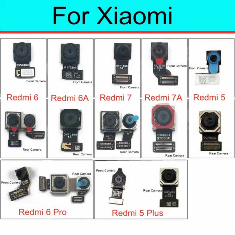 

For Xiaomi Redmi 5 Plus 6 Pro 7 6A 7A Front & Rear Camera Module Flex Cable Replacement Parts