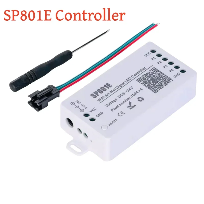 WS2812B LED Digital Flexible Individually Addressable Panel Light LED Module Matrix Screen Triangle Screen Light Sp801e Control