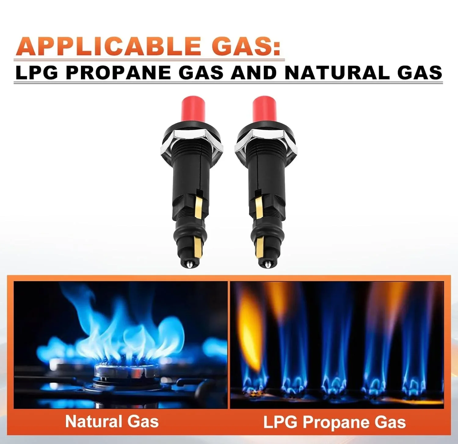 2pcs BBQ Grill Igniter Classic Piezo Potato Gun Cannon Ignitor 18kv Ignition for Propane LPG Natural Gas Applications grill ignition system