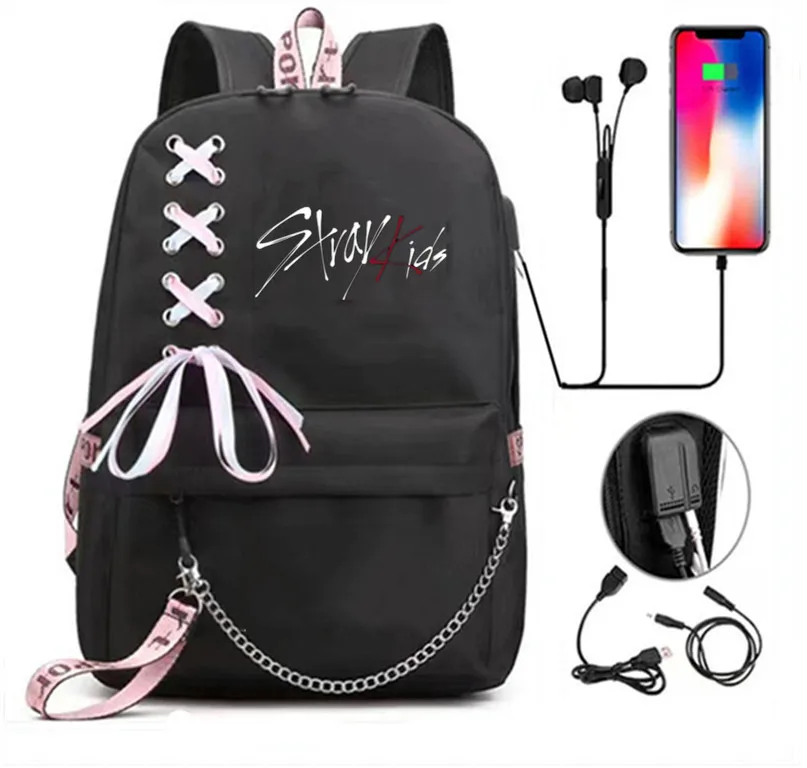 Stray Kids Backpack College Bag School Bag Big Capacity Traveling Bag  Hyunjin Bangchan felix Lee Know Gift for Children - AliExpress