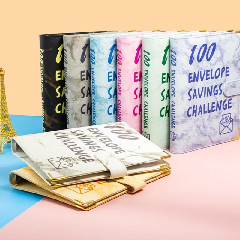 100 Envelopes Money Saving Challenge Budget Binder Password Lock Money Saver For Cash Cost Expense Organizer Notebook Binder