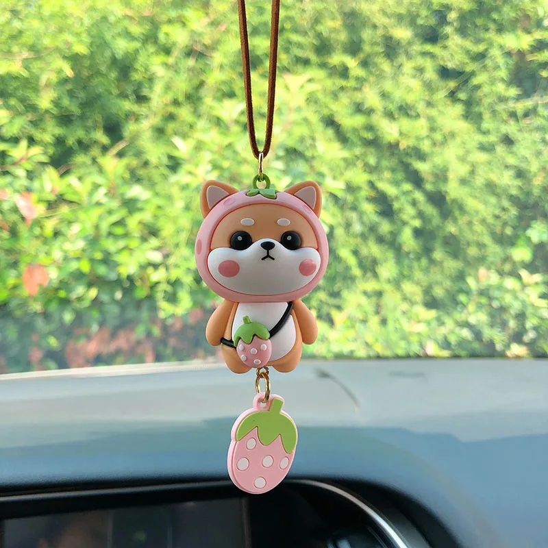 Cute Car Pendant Anime Briquettes Elf Auto Rearview Mirror Pendant  Decoration For Car Cute Interior Decoration Accessories - Ornaments -  AliExpress