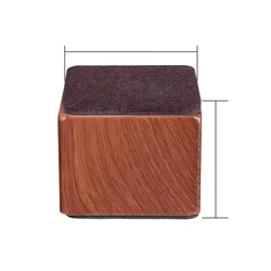 Set of 4 Square Round Metal Furniture Risers - Heightening Pads for Bed, Table, Chair, Desk, and Sofa (Square)