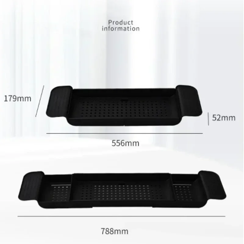 Bathroom Portable Tools Bathtub Shelf Extendable Bathtub Tray Shower Caddy Bamboo Bath Tub Rack Towel Holder Storage Organizer bathtub storage rack