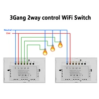 118 US Tuya Sensors Touch Switch Works With Google Home Alexa Voice Control WiFi Smart Home Appliance Need Neutral 1gang 2Way - Image 5