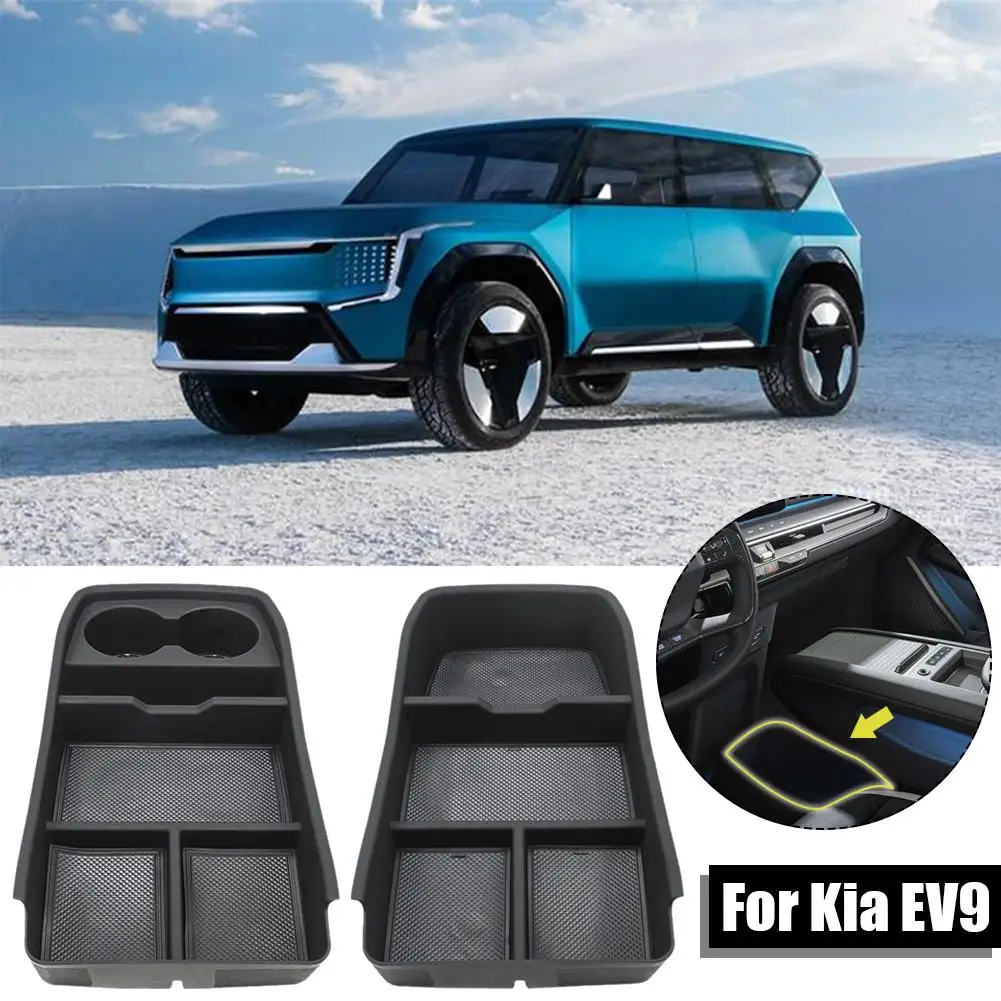 

Автомобильный контейнер для хранения для Kia EV9, центральный контейнер для хранения консоли, подлокотник, органайзер, держатель для телефона, контейнер, автомобильные аксессуары, новинка 20 E8Q2