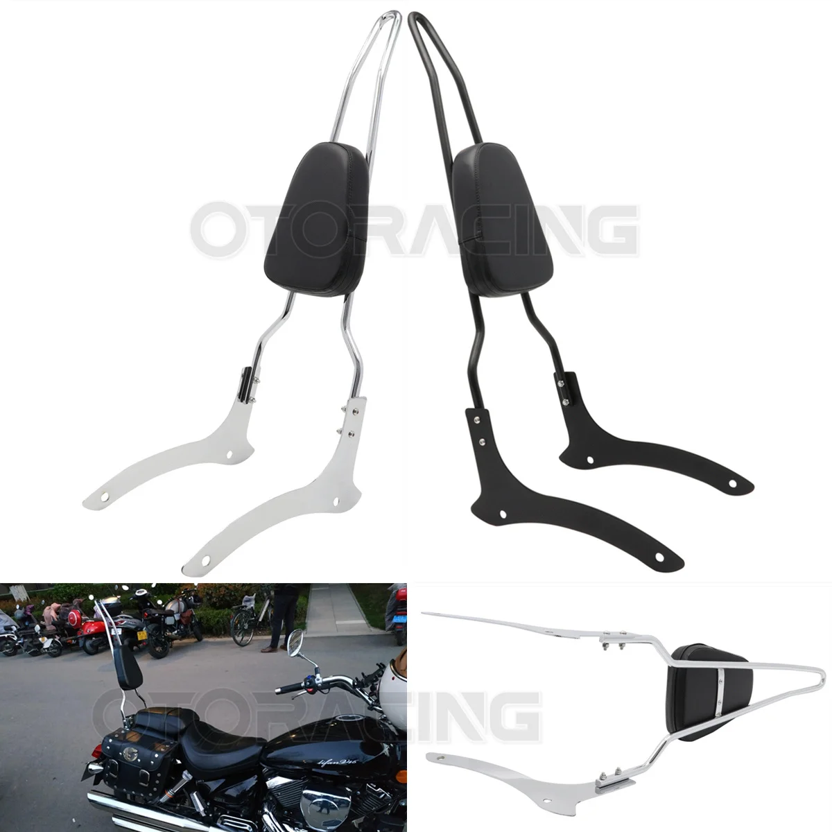 

Motorcycle Backrest Sissy Bar For For LIFAN V16 LF250-D LF250-E LF250-H