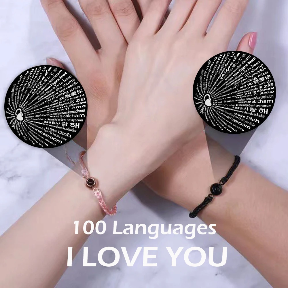 Couple Bracelet Love Women Men, Love Language Jewelry Couple