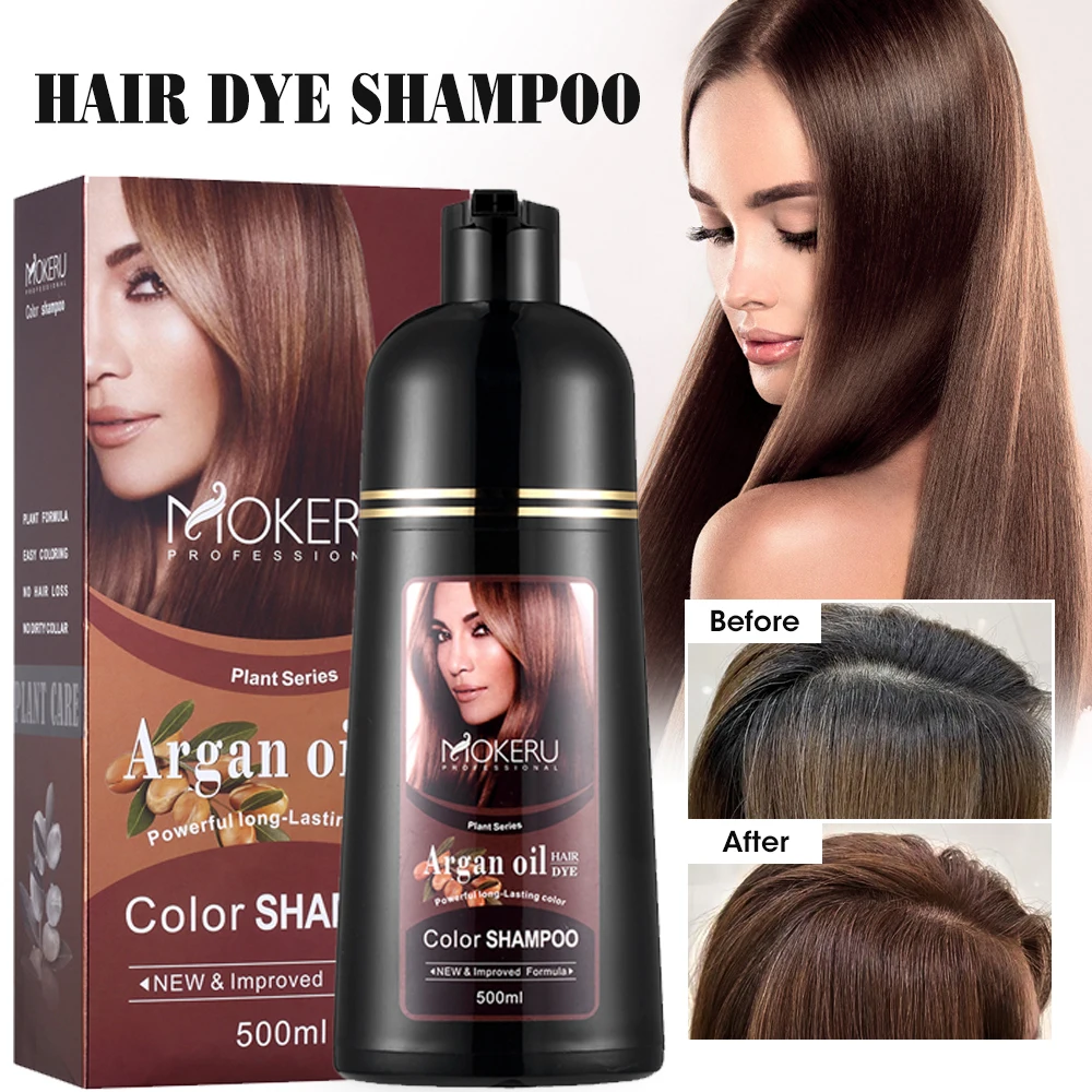 Hair Color Instant Hair Dye Hair Shampoo Black Brown Hair Cover Up Long Lasting Natural Hair