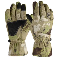 Cotton Winter Gloves for Men Plus Velvet Thickening Warm Windproof Waterproof Non Slip Touch Screen Snowboard Motorcycle Gloves