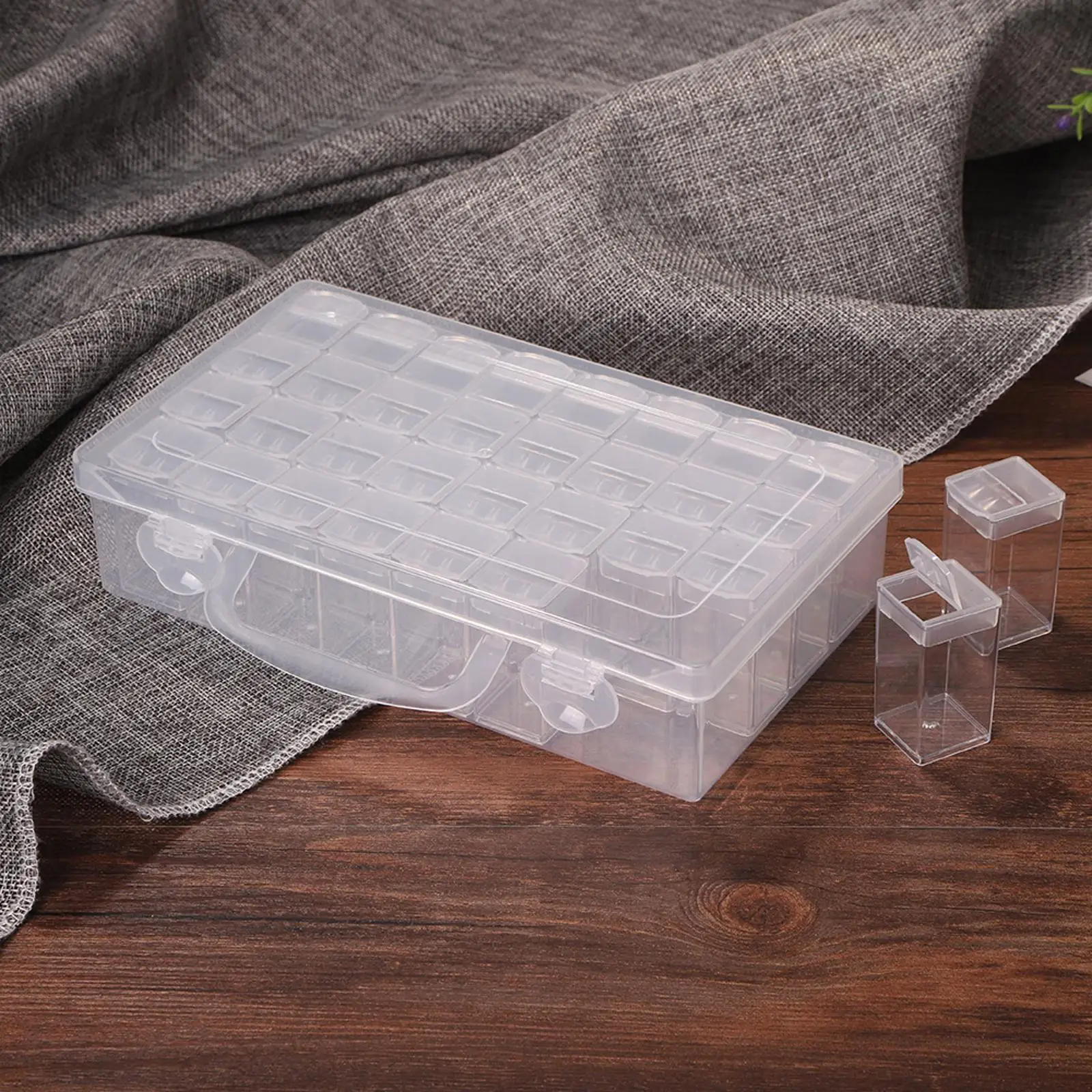 32 Grids Diamond Art Portable Bead Storage Organizer Clear Diamond Art Accessories Tool Box for Diamond Painting Accessories