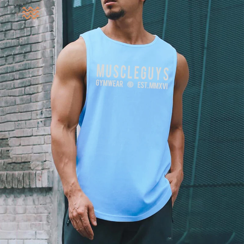 

Mens Clothing Gym Fitness Fashion Sporting Workout Training Mesh Casual Tank Top Sleeveless Quick Dry Singlets