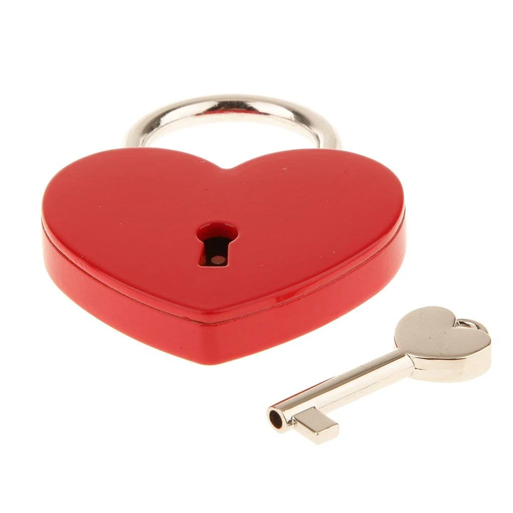 PoartableHeartshapedLockKeySetBlessingHardwarePadlockKit