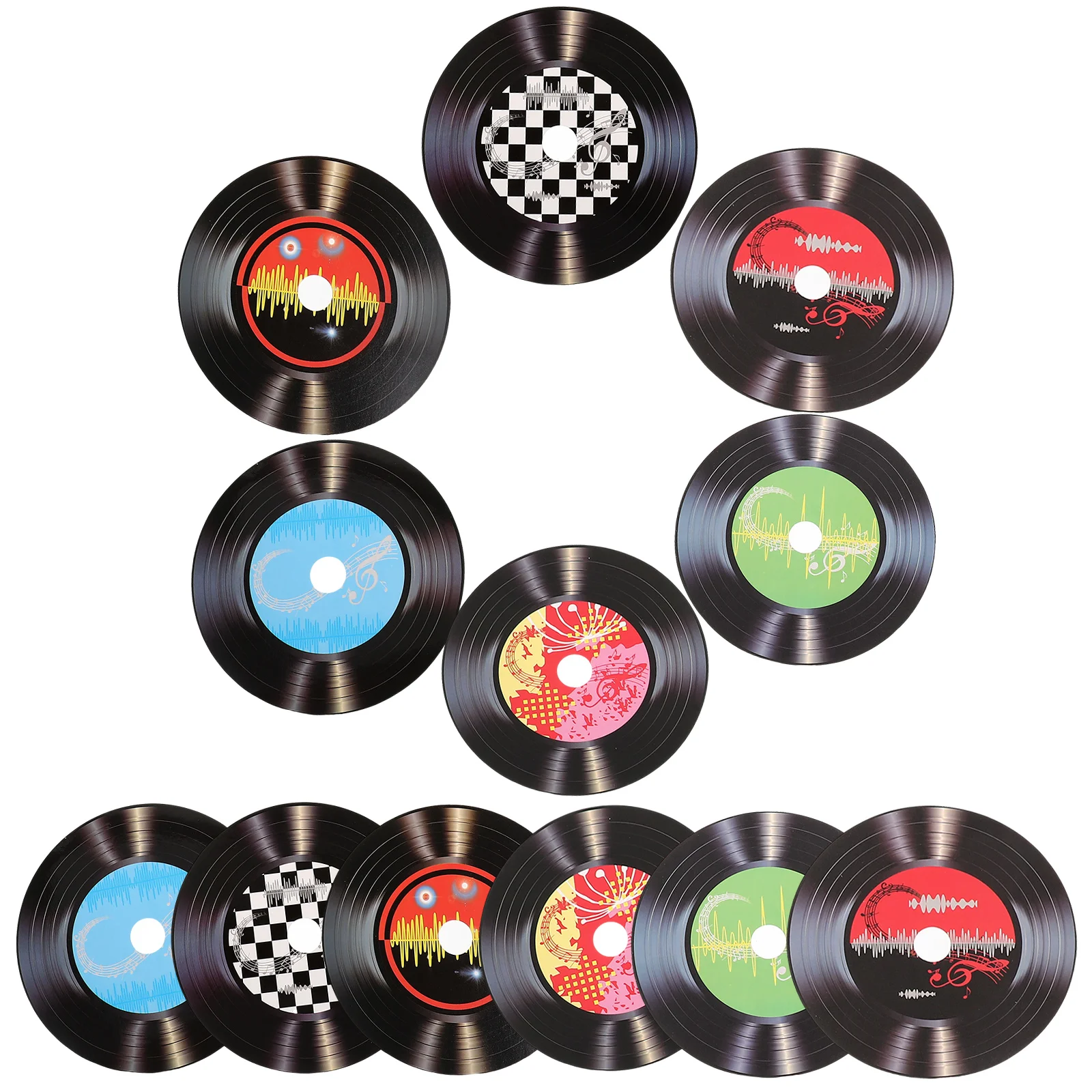 Vinyl Record Decor Paper Retro Wall Signs Record Wall Decor For Bar Random Style Bar Coffee Shop Interior CD Old Record
