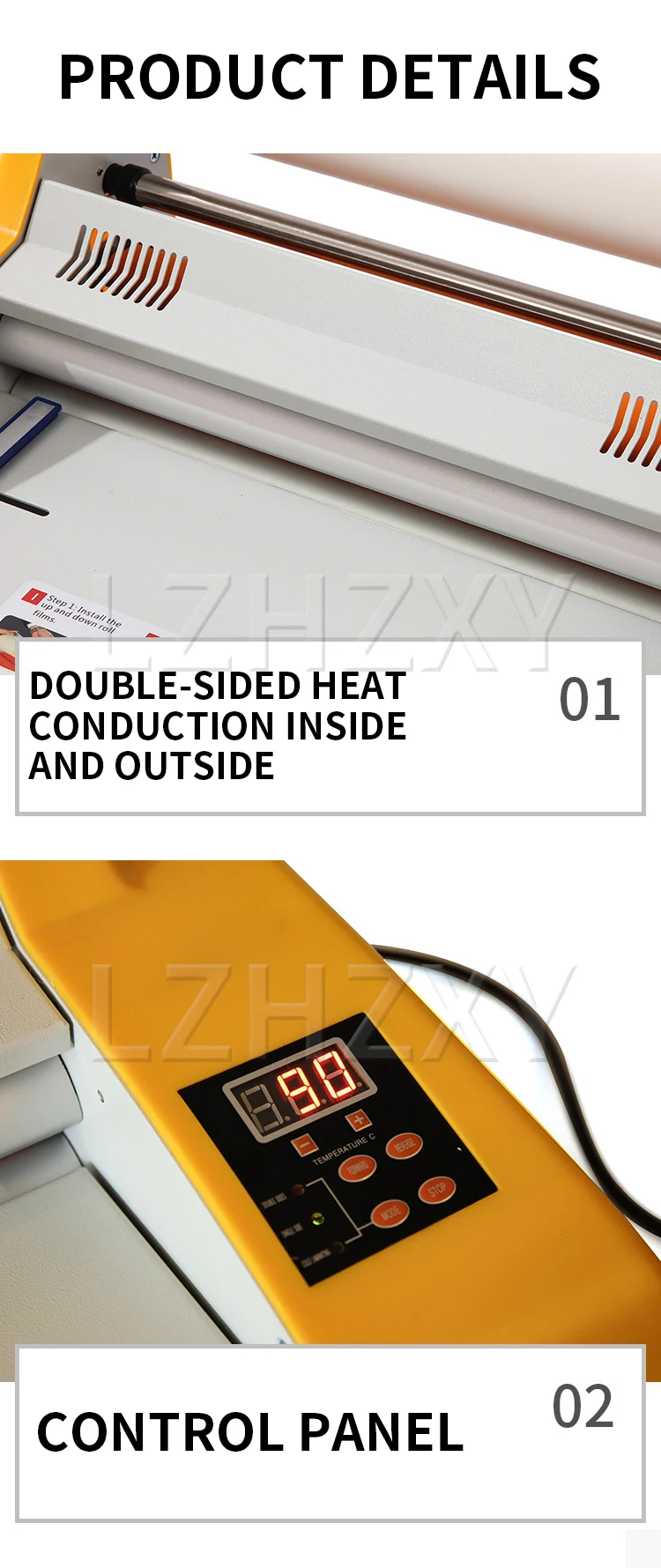 Description Picture 6 of itemCold & Hot Laminating Machine FM3520 A3 Photo Film Laminating Machine Cold Plastic Electric Sealing Machine Laminator