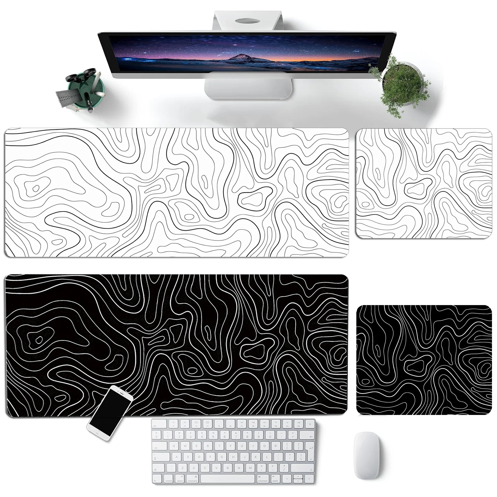 1PC Large Mouse Pad, Office Gaming Table Mat, Non-slip Rubber Base Washable Mouse Pad for Work, Gaming and Office Cute Mouse Pad 1