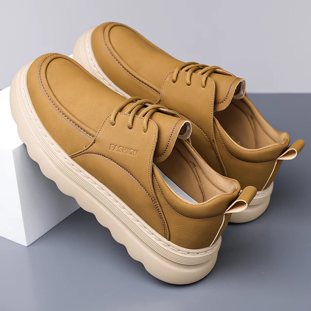 2025 New Men's Lace -Up Casual Shoe  Thick -Soled  Anti-Slip  Comfortable Walking Shoe  Lightweight And Breathable Driving Shoes 2
