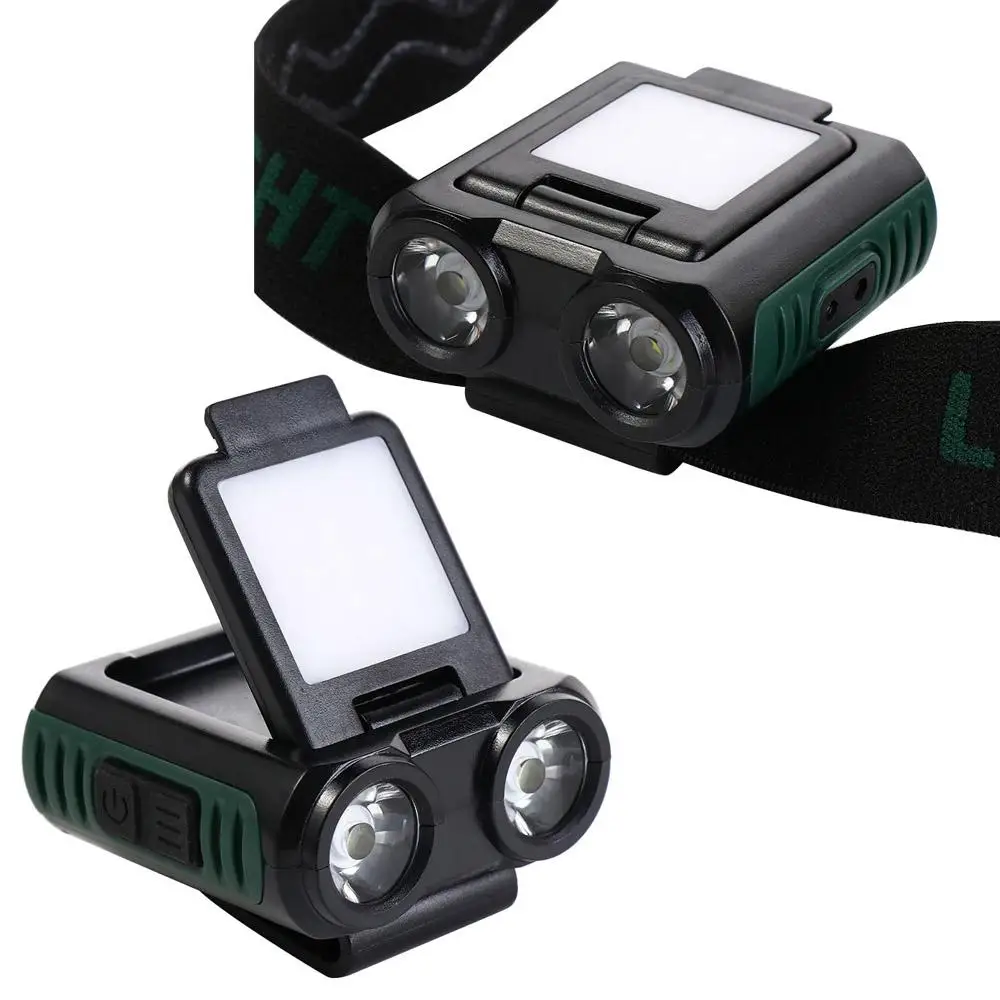 

Search Light Induction Headlamp Headworn USB Rechargeable Induction Head Flashlight Waterproof LED Cap Clip Light Fishing