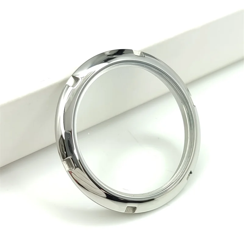 Brushed Shiny Caseback Sapphire Crystal Transparent Steel
