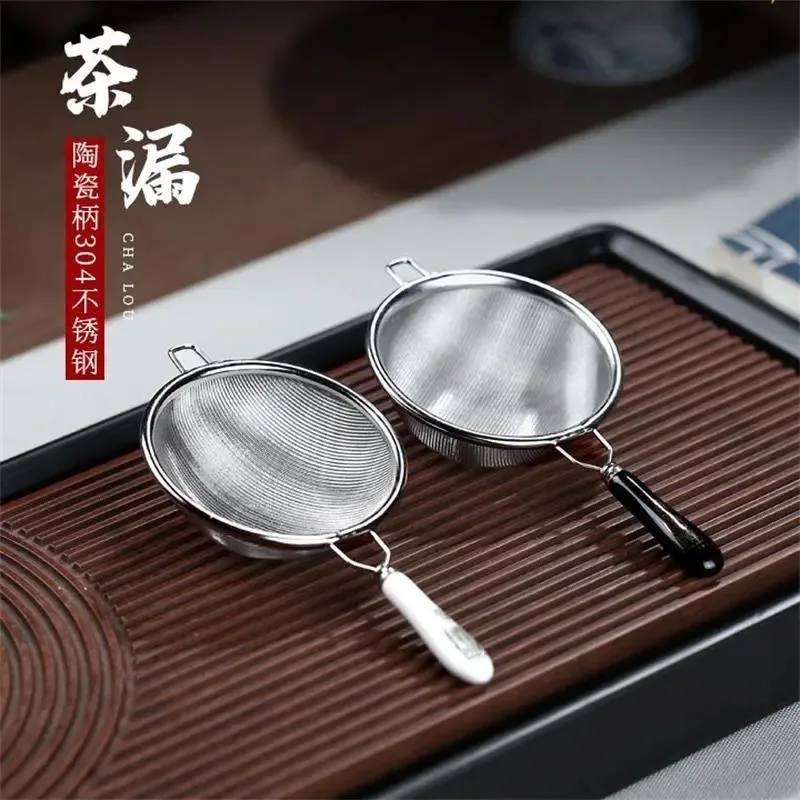Long Handle Reusable Tea Infuser Stainless Steel Loose Leaf Herb Strainer Mesh Filter Cooking Drinkware Bar Accessories