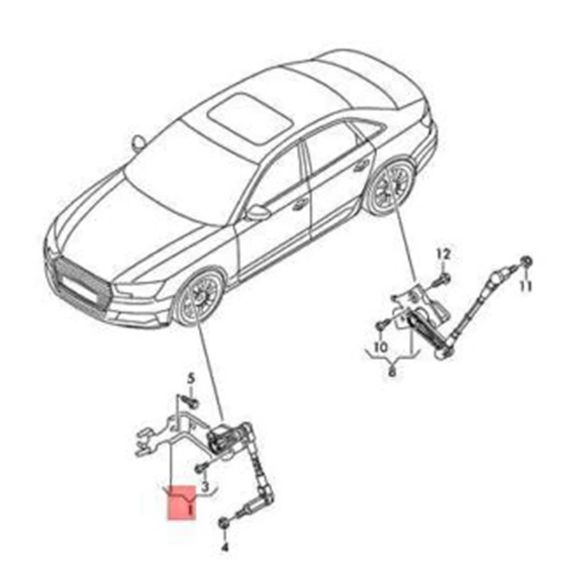 

Front Left Headlight Level Sensor 8W0941285E For A4 A5 RS5 S4 S5 Avant 2016-2023 Body Height Sensor 8W0 941 285 C
