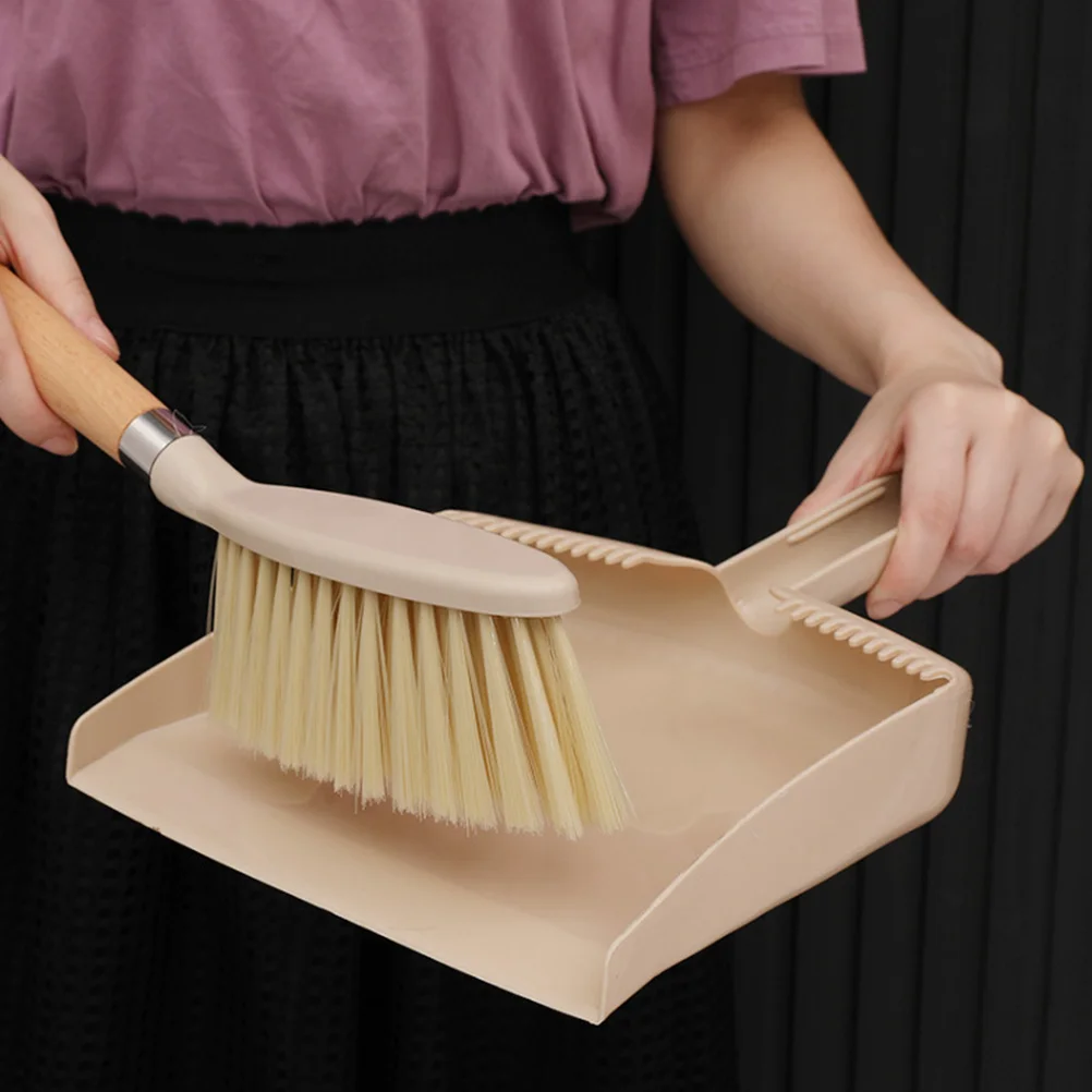 

Flat Brush Small Table Cleaning Tool Mini Broom Keyboard Wooden Desktop Dustpan Portable Tables