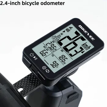 Computer da bici GPS Computer da bicicletta wireless Schermo LCD 2.4 Tachimetro da ciclismo Contachilometri con retroilluminazione automatica e staffa