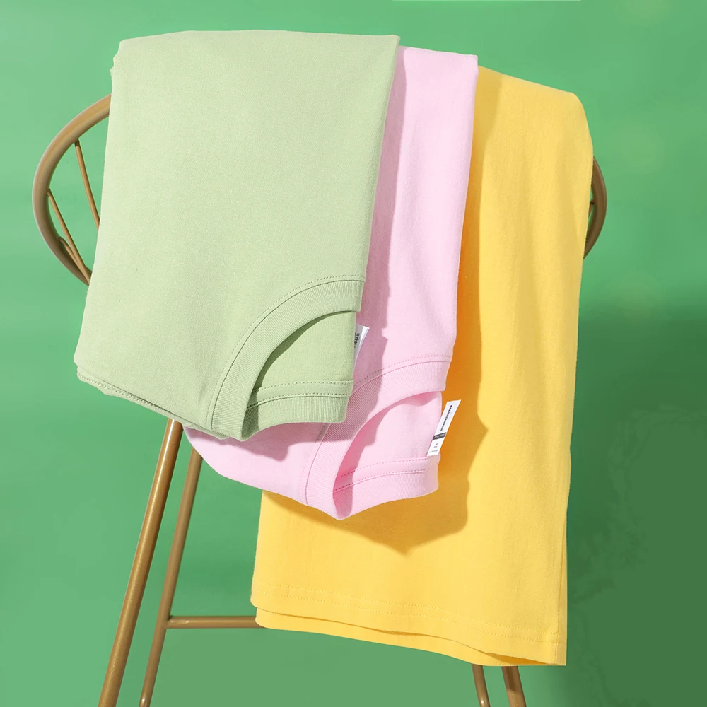 100% Cotton Solid Tshirts Mens Short Sleeve Fashion Brand Trend White Black Clothes Tees Woman Customized Products Summer Tops